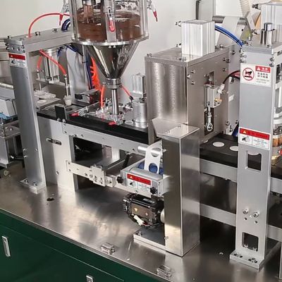 垂直カプセルを積載するステーションのための先進的なコーヒーカプセル詰め込み密封機